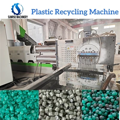 Double Rank Plastic PE PP Film Minsuġa Bag Granulating Recycling Machine Testing